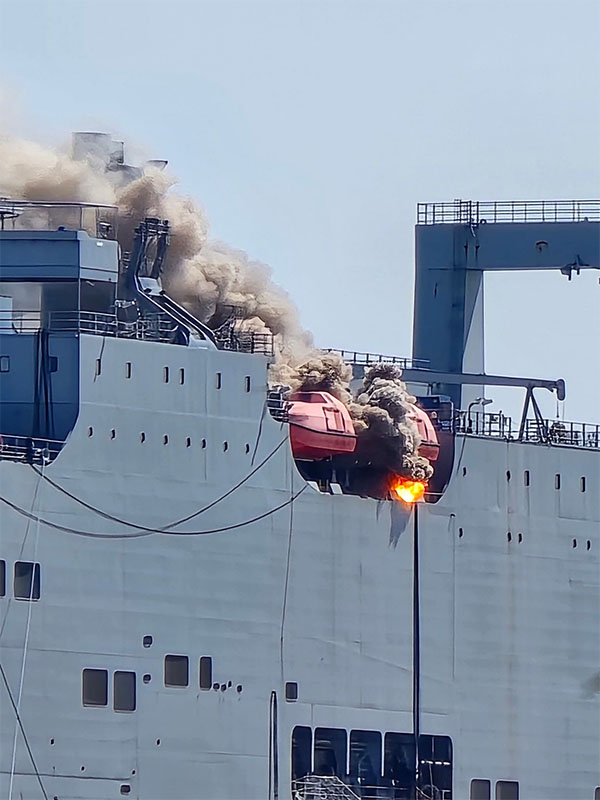 U.S. Navy Ship Suffers Fire Incident
