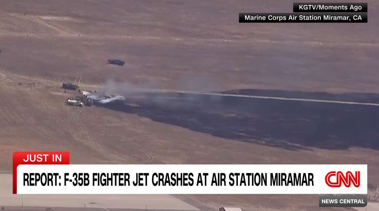 U.S. Marine Corps F-35B Fighter Jet Crashes Near Miramar Air Station
