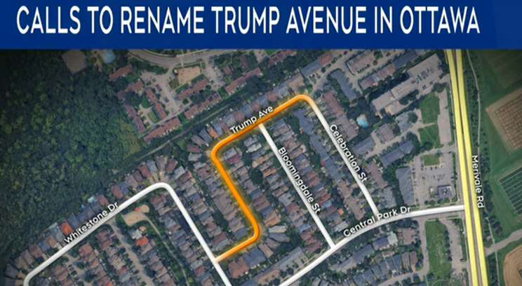 Ottawa Residents Call for Renaming Trump Avenue Due to Trade War Tensions