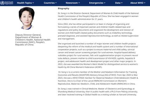 China Nominates Song Li for WHO Director-General Position Amidst US Withdrawal